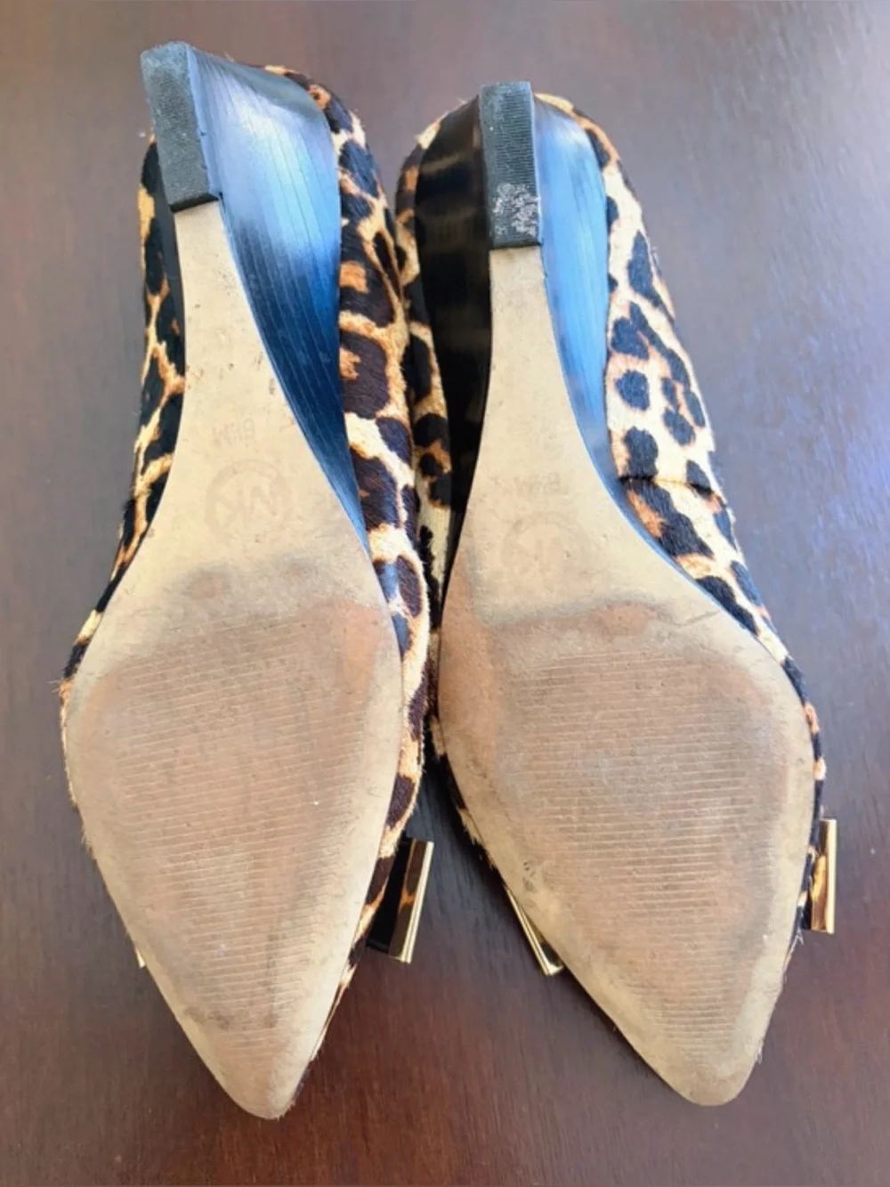 Michael Kors Leopard Print Bow Flats Size 6.5